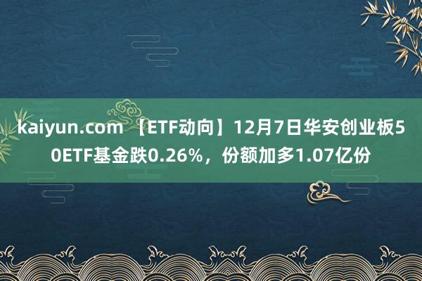 kaiyun.com 【ETF动向】12月7日华安创业板50ETF基金跌0.26%，份额加多1.07亿份