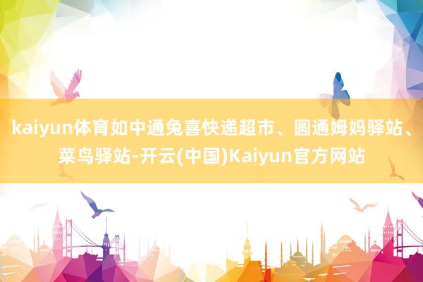 kaiyun体育如中通兔喜快递超市、圆通姆妈驿站、菜鸟驿站-开云(中国)Kaiyun官方网站